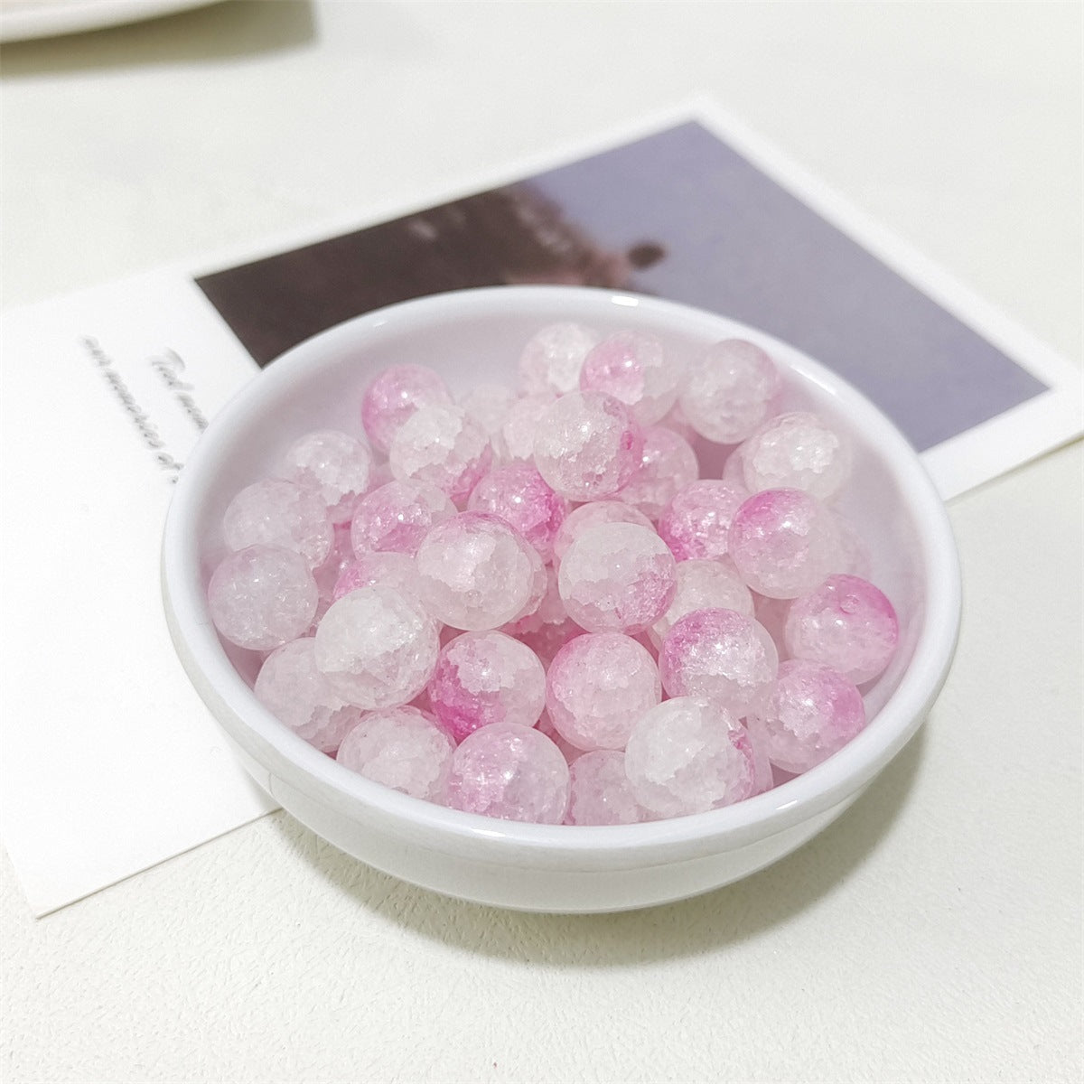 10mm Cracked Glass Beads