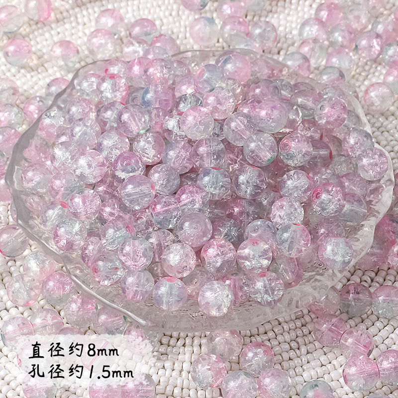 8mm Cracked Glass Beads