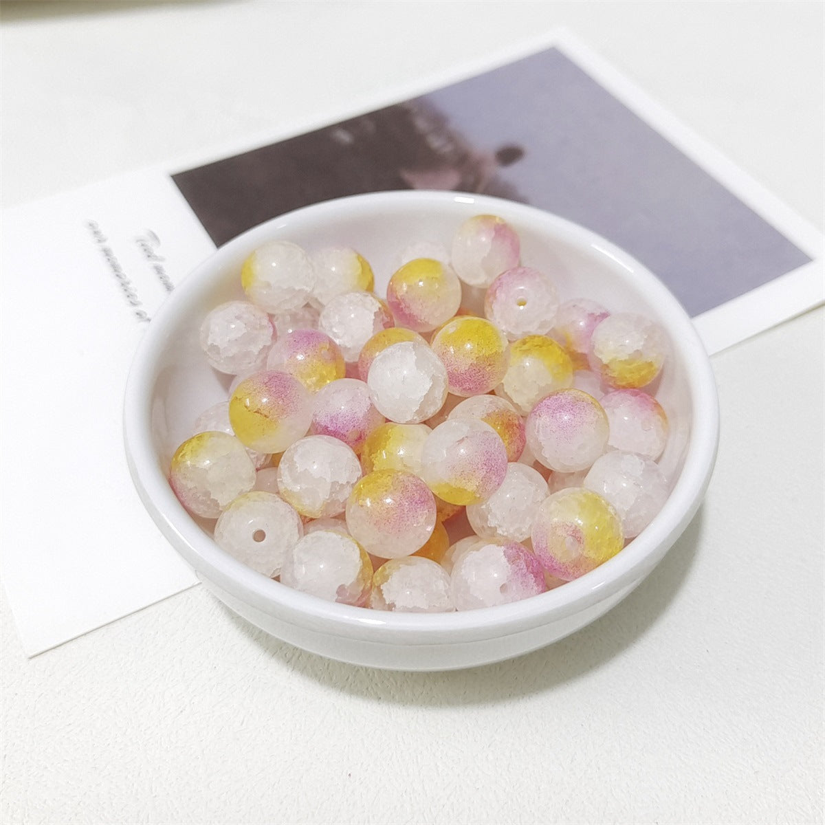 10mm Cracked Glass Beads