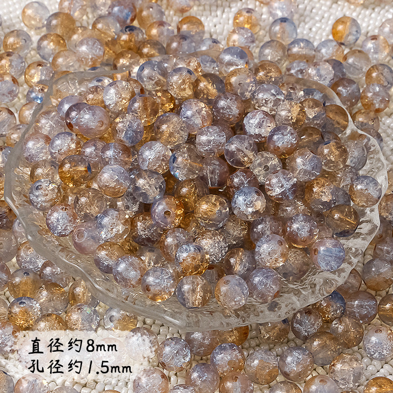 8mm Cracked Glass Beads