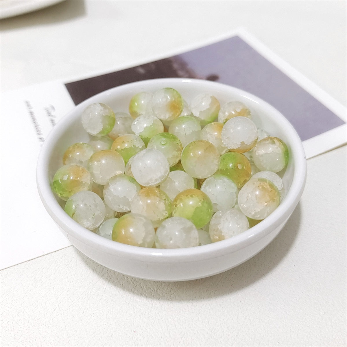10mm Cracked Glass Beads