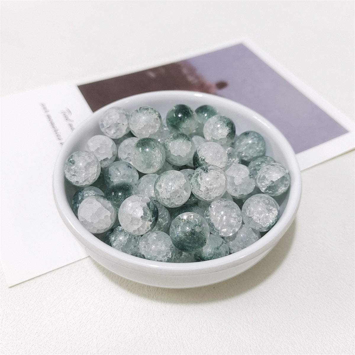 10mm Cracked Glass Beads