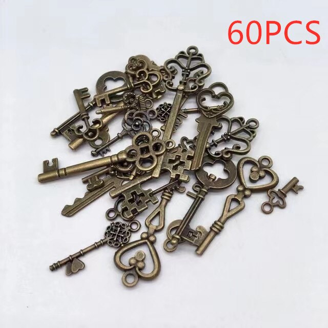 30/60pcs Key Charms for Bracelet Making