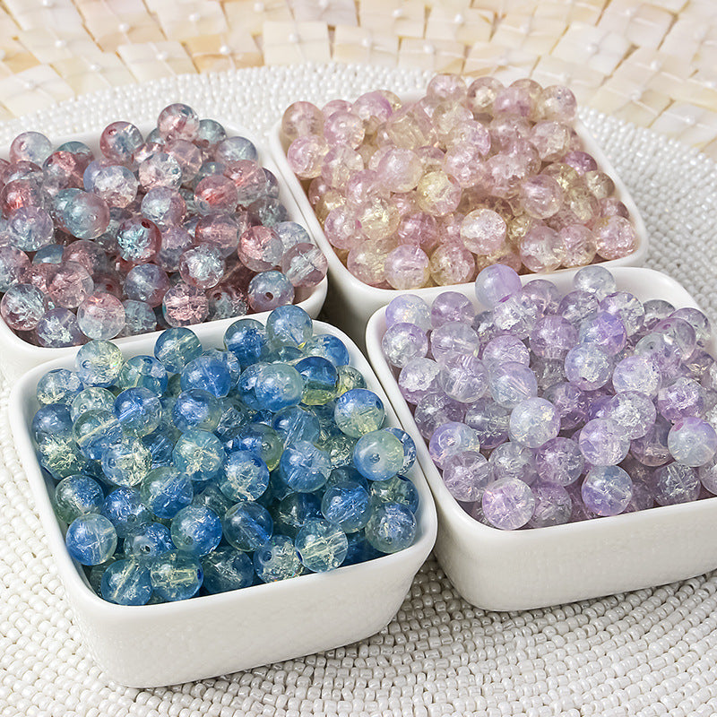 8mm Cracked Glass Beads