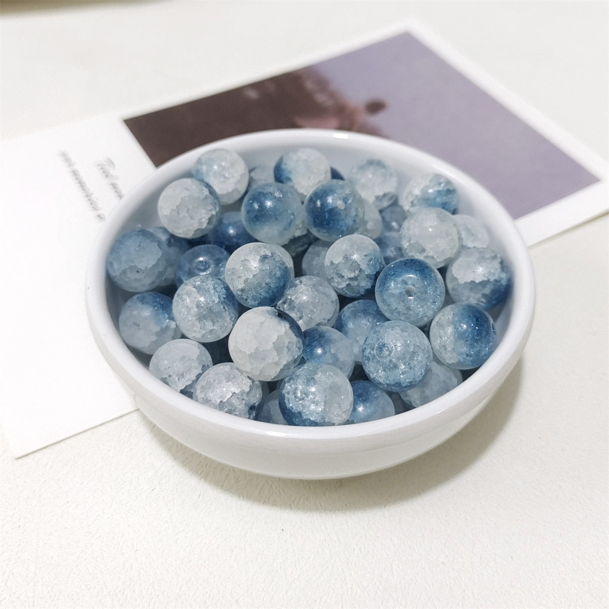 10mm Cracked Glass Beads