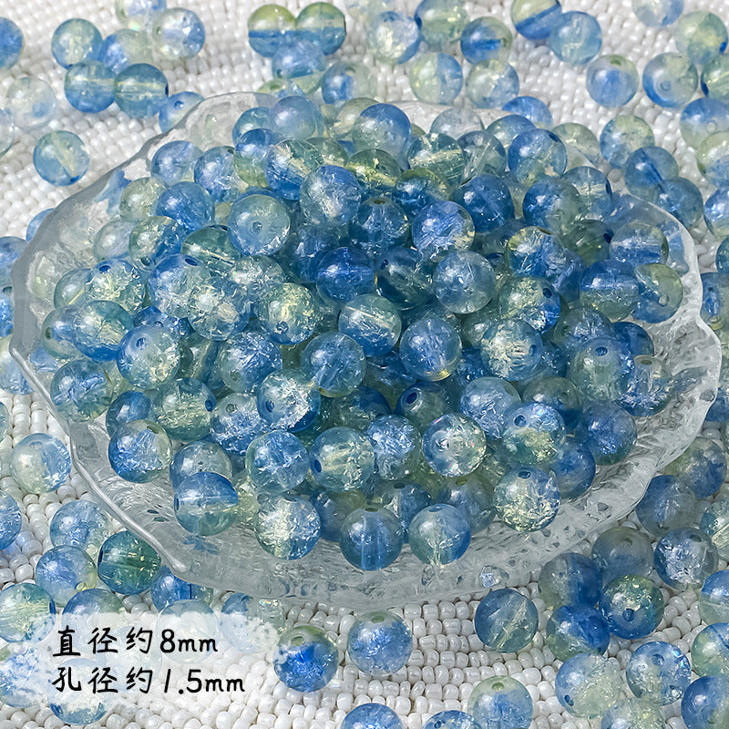 8mm Cracked Glass Beads