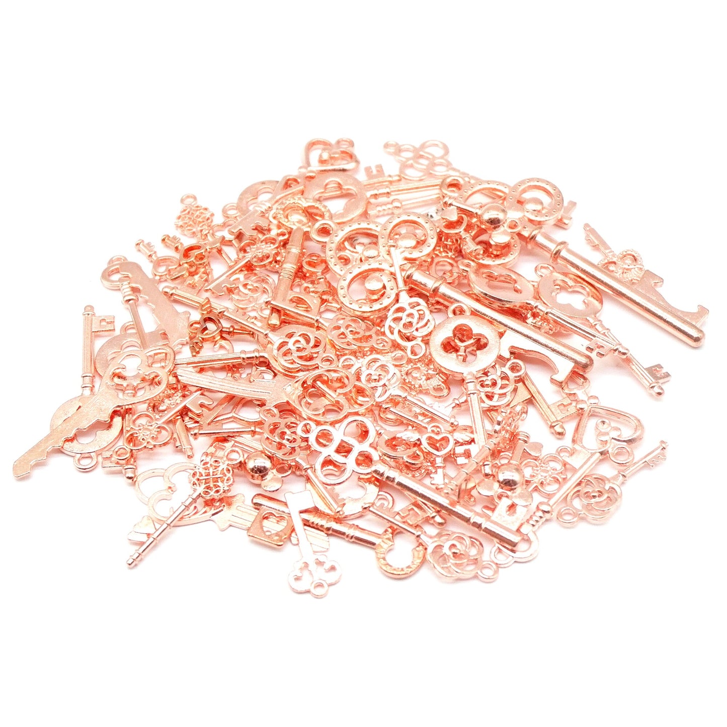 30/60pcs Key Charms for Bracelet Making