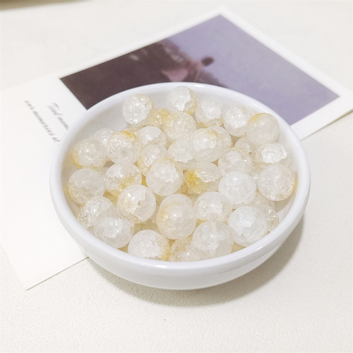 10mm Cracked Glass Beads