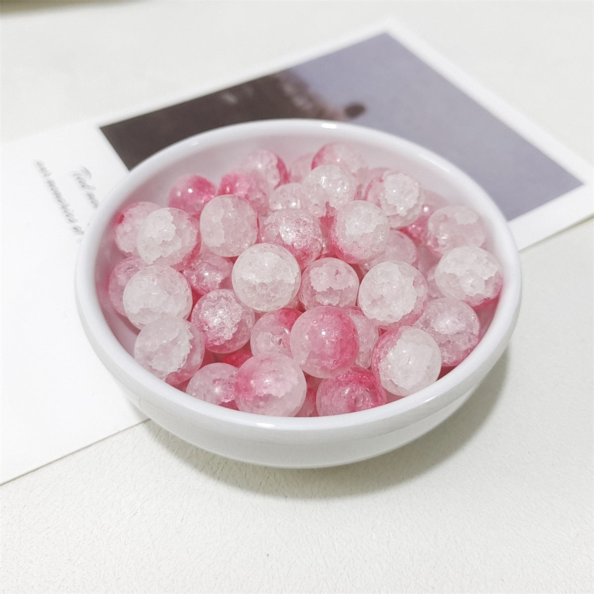 10mm Cracked Glass Beads