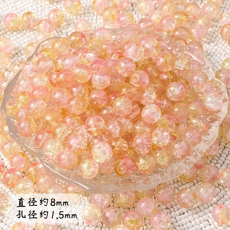 8mm Cracked Glass Beads