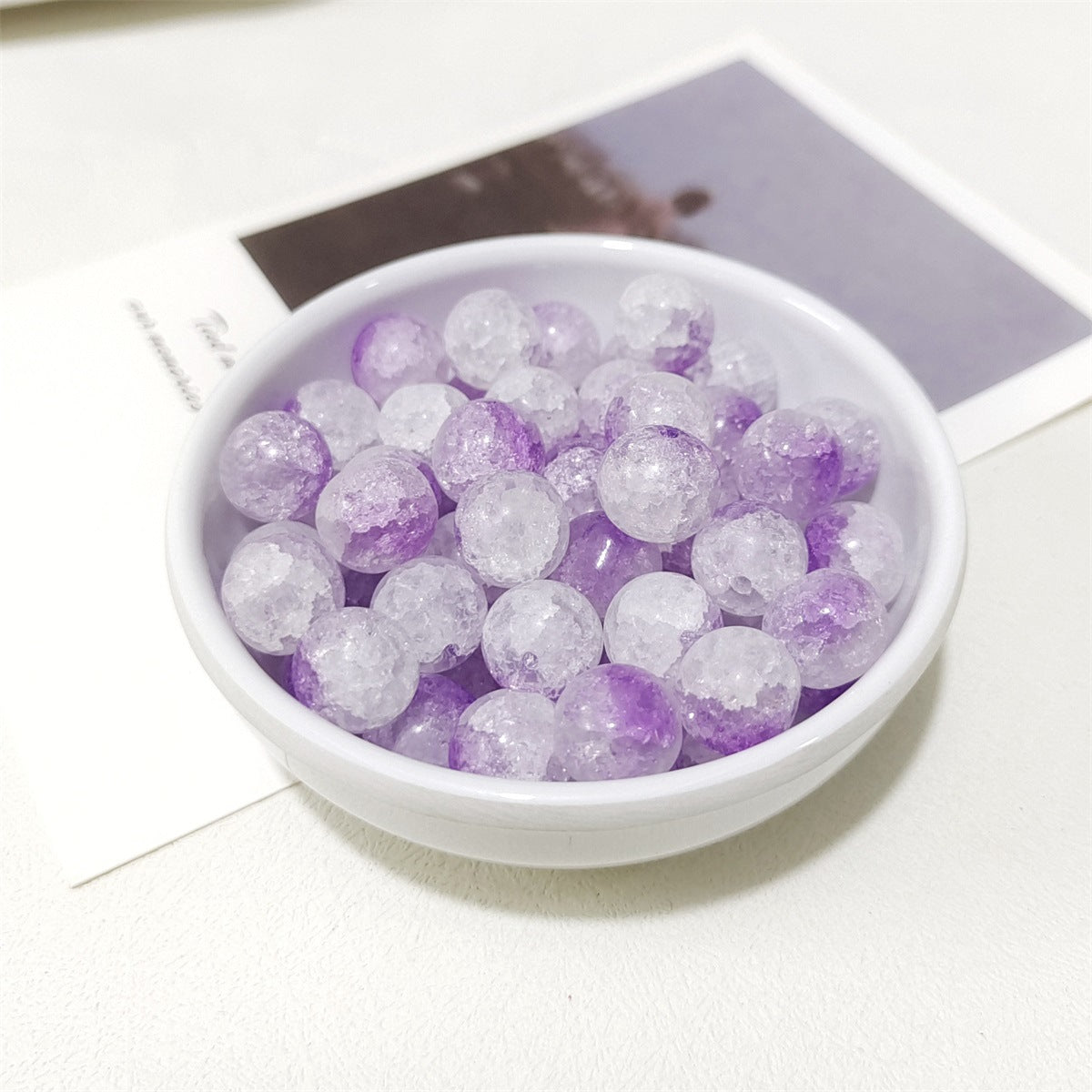 10mm Cracked Glass Beads