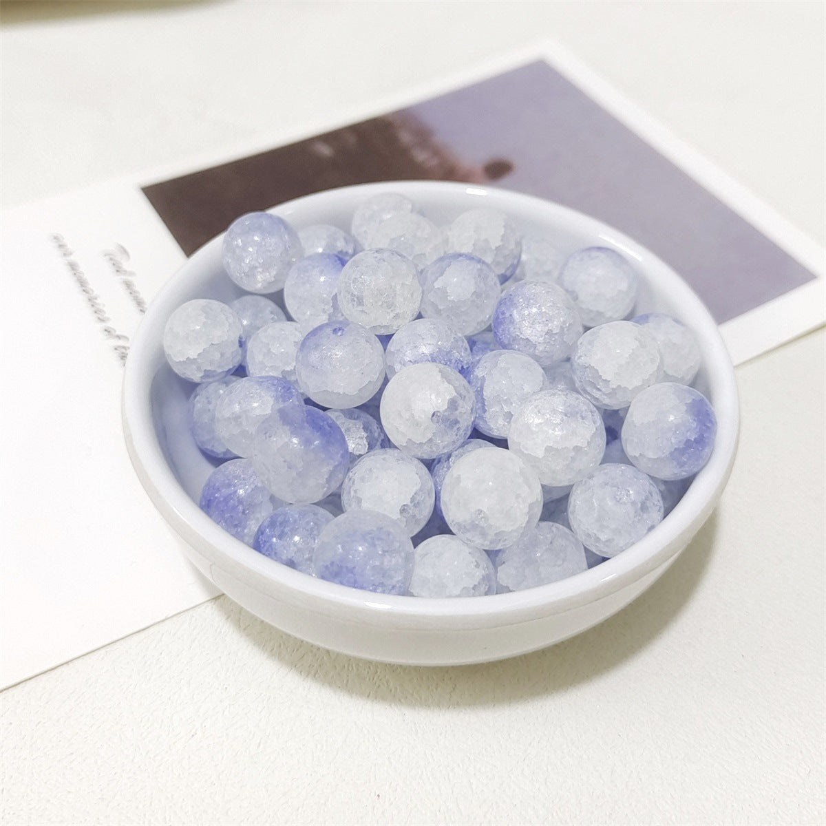 10mm Cracked Glass Beads