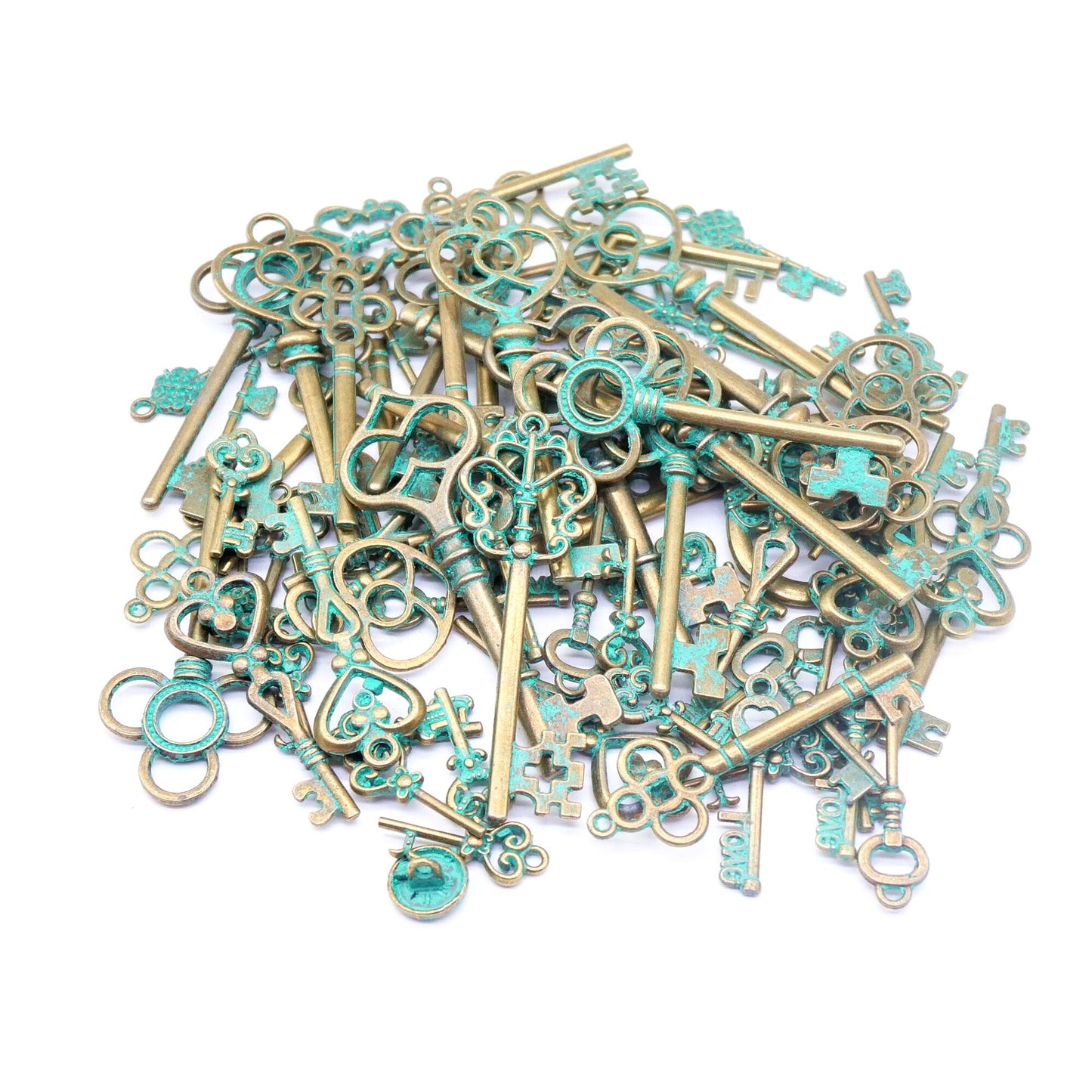 30/60pcs Key Charms for Bracelet Making