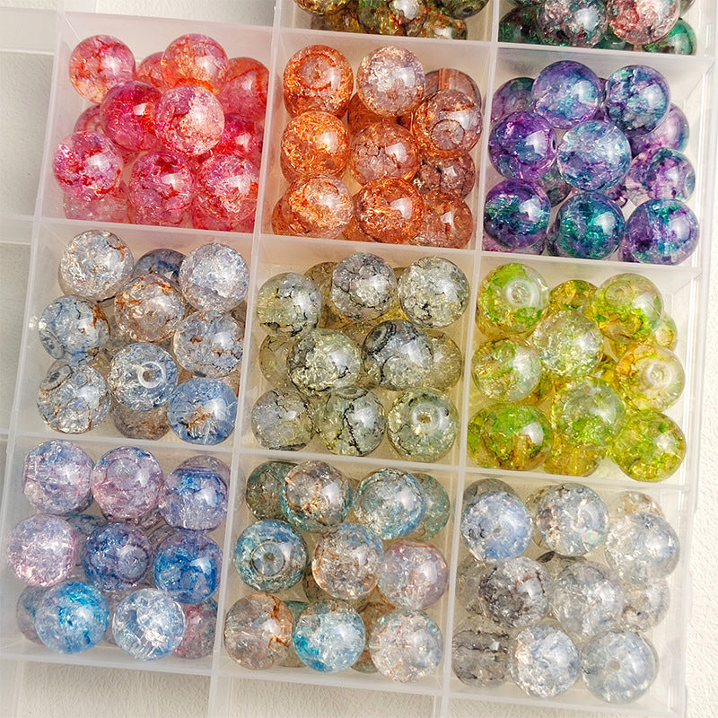 10mm Cracked Glass Beads