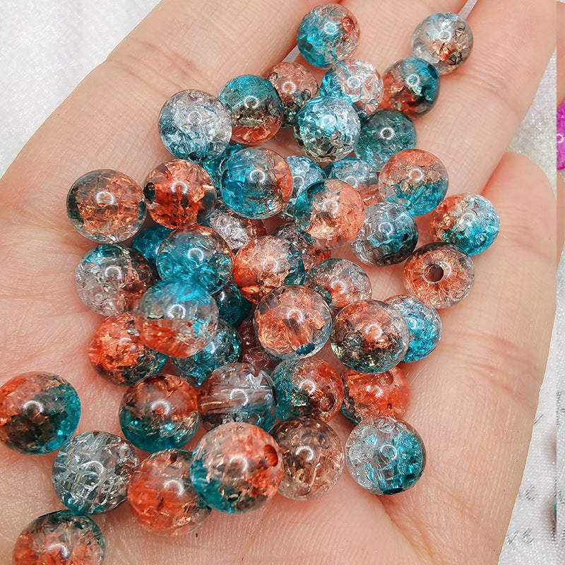 8mm Cracked Glass Beads