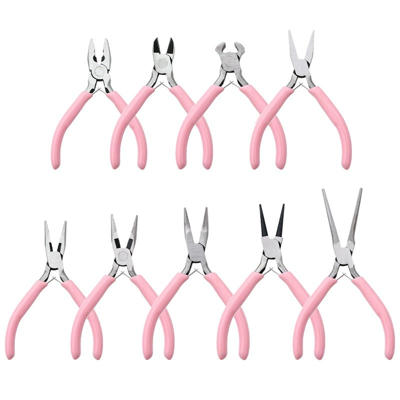 Pink Handle Anti-skid Pliers Handmade DIY Jewelry Tool