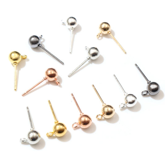 50pcs Pin Findings Stud Earring Basic Pins
