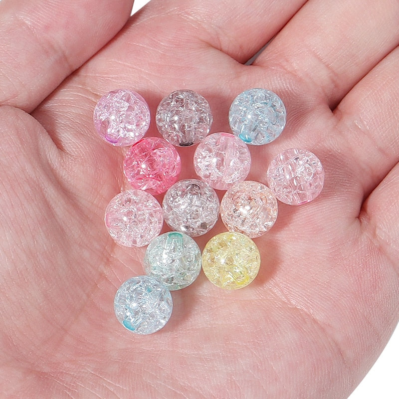 6/8/10/12mm Crackle Acrylic Beads