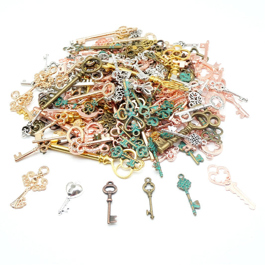 30/60pcs Key Charms for Bracelet Making