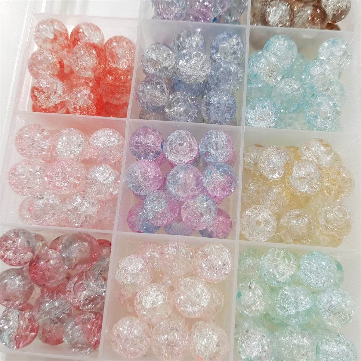 10mm Cracked Glass Beads