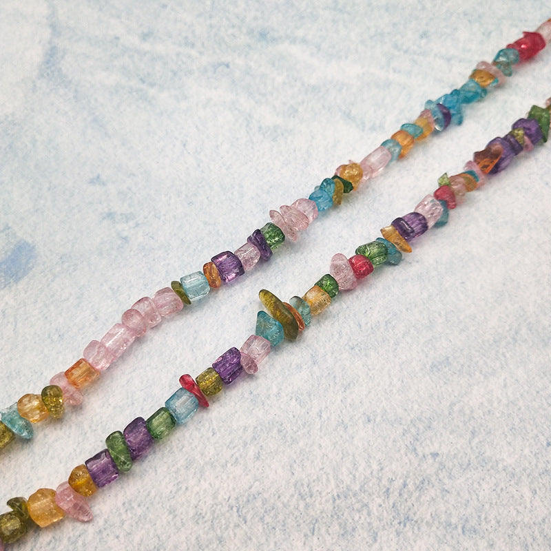Natural Crystal Agate Gravel Bracelet DIY