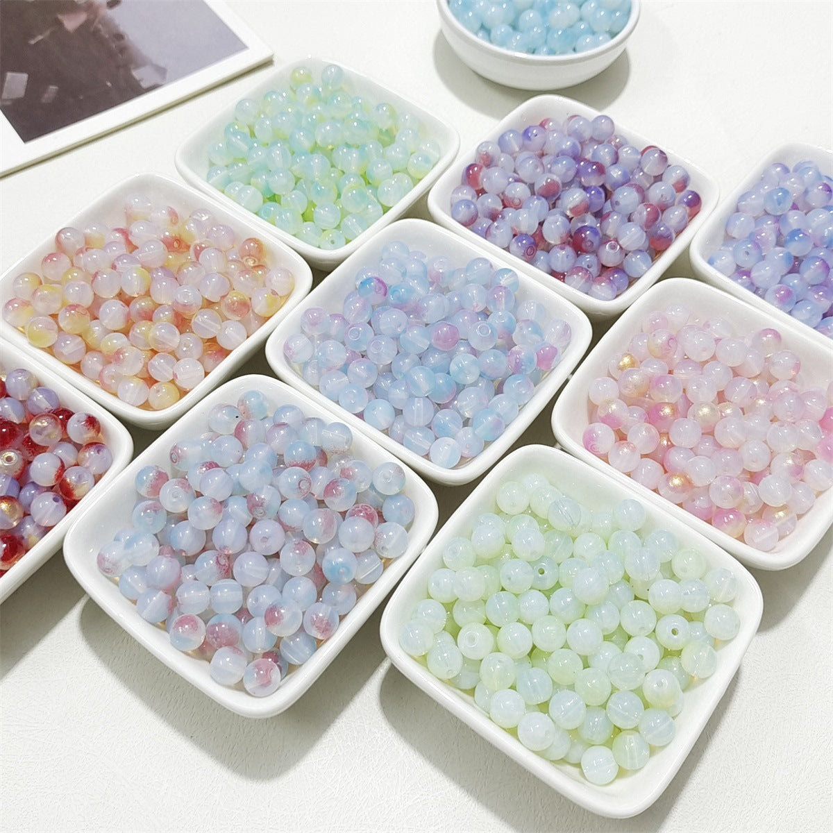 10mm Cracked Glass Beads