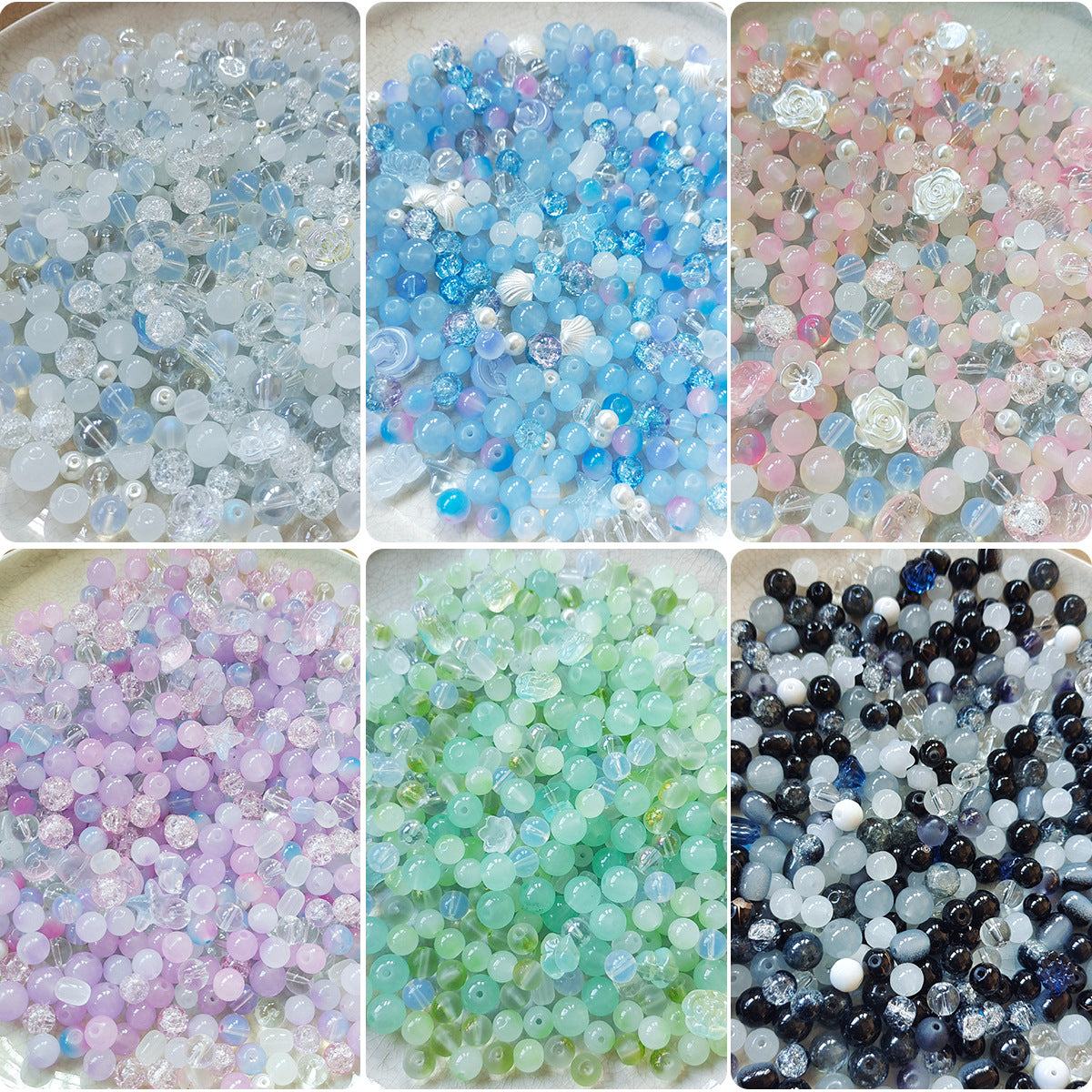 Baroque Style Mix Glass Beads